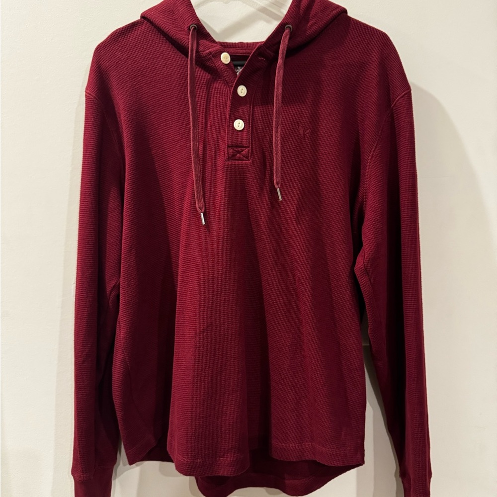 American Eagle Outfitters Maroon Long Sleeve Hoodie